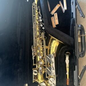 Gold Saxophone with Case